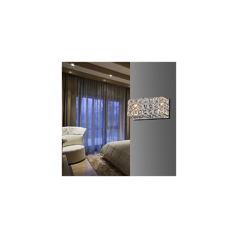Crystal Square Wall Light In Electroplating Process