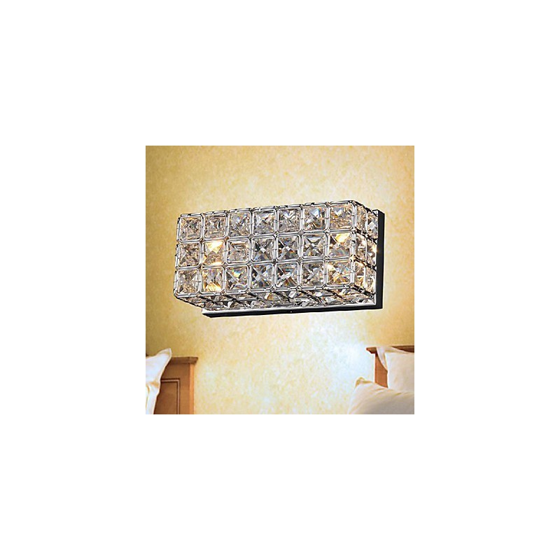 Crystal Square Wall Light In Electroplating Process