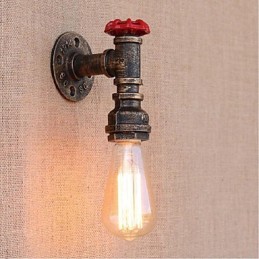 Nostalgia Simple Water Pipe Decorative Small Wall Lamp Wall Light