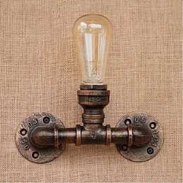 Nostalgia Simple Water Pipe Decorative Small Wall Lamp Wall Light