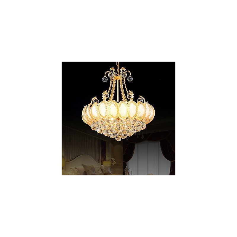 Modern Luxury Chandelier Crystal Pendant Light Diameter 50CM Contains 8 Bulbs