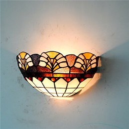Retro Country Wall Lights Glass Shade Living Room Bedroom Restaurant Cafe Bar Wall Sconces