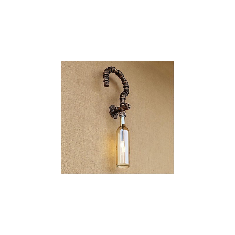 Retro American Village Creative Industry Wind Designer Water Bottle Wall Lamp Wall Light Amber