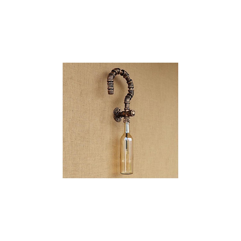 Retro American Village Creative Industry Wind Designer Water Bottle Wall Lamp Wall Light Amber