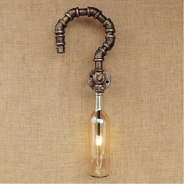 Retro American Village Creative Industry Wind Designer Water Bottle Wall Lamp Wall Light Amber