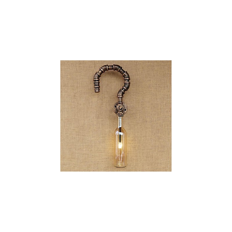 Retro American Village Creative Industry Wind Designer Water Bottle Wall Lamp Wall Light Amber