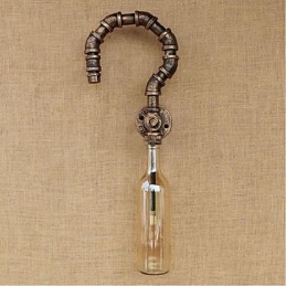 Retro American Village Creative Industry Wind Designer Water Bottle Wall Lamp Wall Light Amber