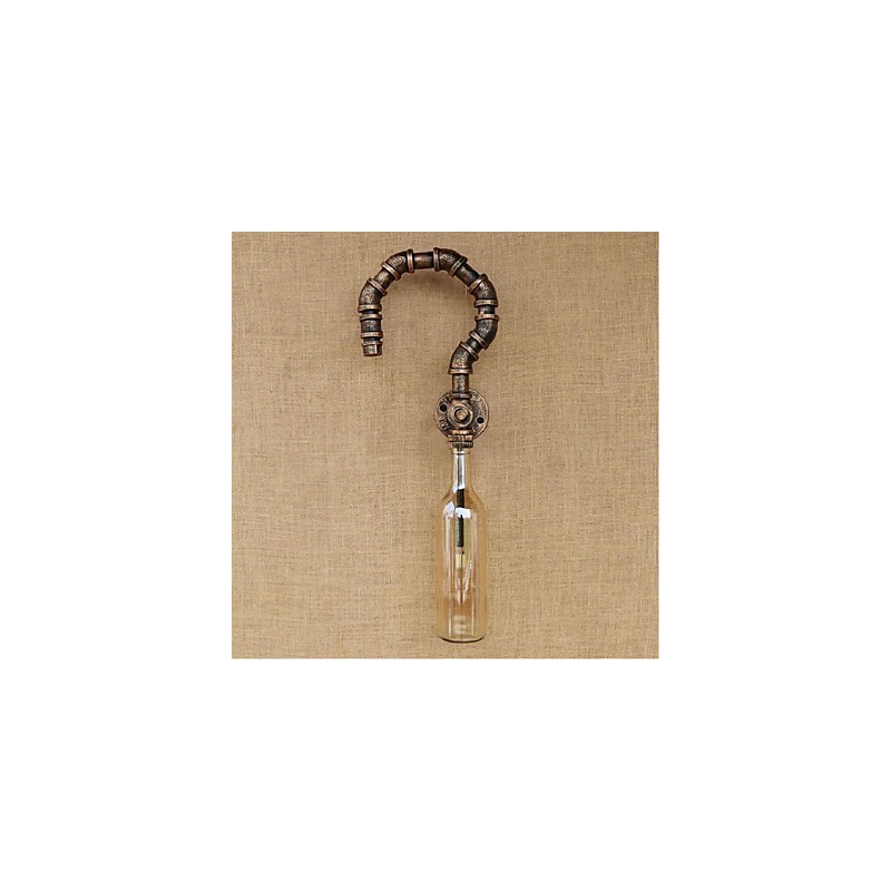 Retro American Village Creative Industry Wind Designer Water Bottle Wall Lamp Wall Light Amber