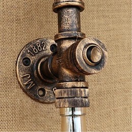 Retro American Village Creative Industry Wind Designer Water Bottle Wall Lamp Wall Light Amber