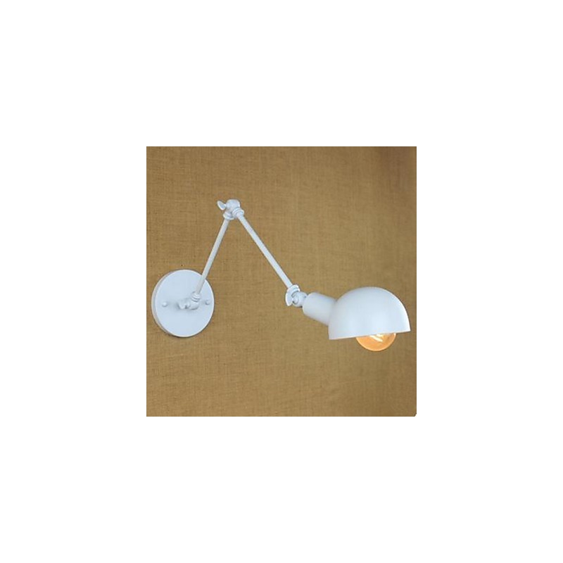 White Double Festival Wall Lamp Wrought Iron Long Arm