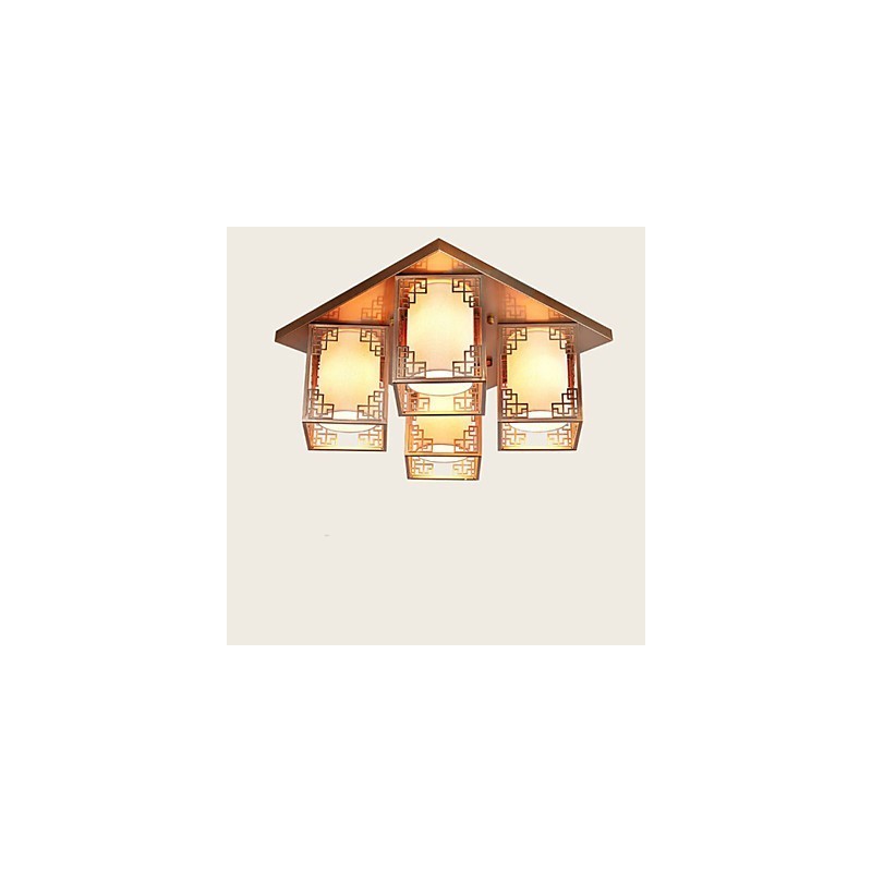 A Chinese Style Lamps Iron Ceiling Lighting Atmosphere