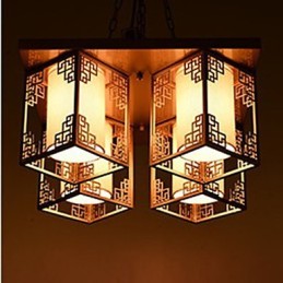 A Chinese Style Lamps Iron Ceiling Lighting Atmosphere