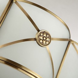 Traditional Classic Rustic Lodge Brass Metal Flush Mount