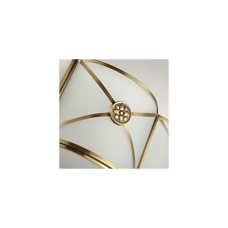 Traditional Classic Rustic Lodge Brass Metal Flush Mount