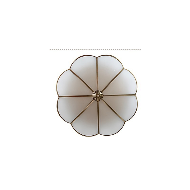 Traditional Classic Rustic Lodge Brass Metal Flush Mount