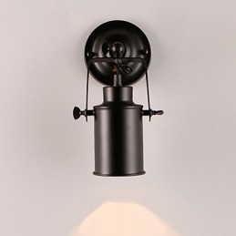 Vintage Black Metal Loft Wall Sconce Living Room Dining Room Hallway Cafe Bars Bar Wall Lamp