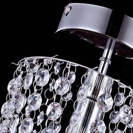 1 Light Chrome Modern K9 Transparent Crystal Chandelier with 1 Bulb