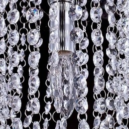 1 Light Chrome Modern K9 Transparent Crystal Chandelier with 1 Bulb
