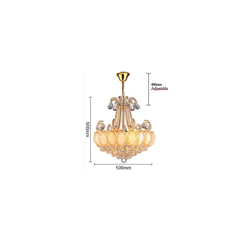 Modern Luxury Chandelier Crystal Pendant Light Diameter 50CM Contains 8 Bulbs