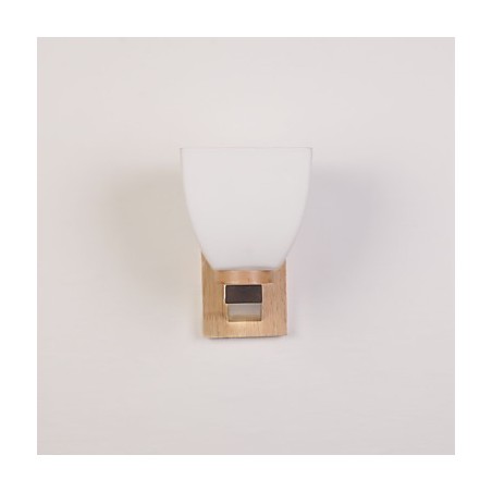 Simple Wall Lamp Bedside Desk Lamp With Glass Shade and Solid Wood for Bedroom Dresser Living Room Baby Room College Dorm Coffee Table Bookcas