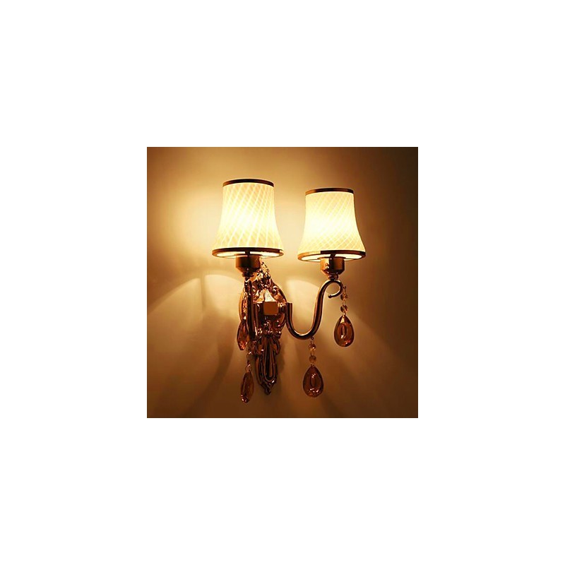 Modern Contemporary Electroplated Feature for Crystal Eye Protection Ambient Light Wall Lights