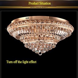 Modern Luxury Crystal Ceiling Light Absorb Dome Light Diameter 60CM