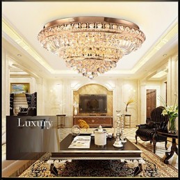 Modern Luxury Crystal Ceiling Light Absorb Dome Light Diameter 60CM