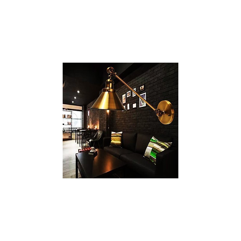 Vintage Metal Wall Sconce Mounted Retro Industrial Wall Light Lamp Shade Adjustable Night Lighting Fixtures