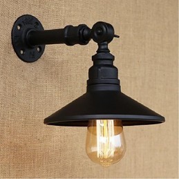 Industrial Style Nordic Water Pipe Wall Lamp Wall Light Black