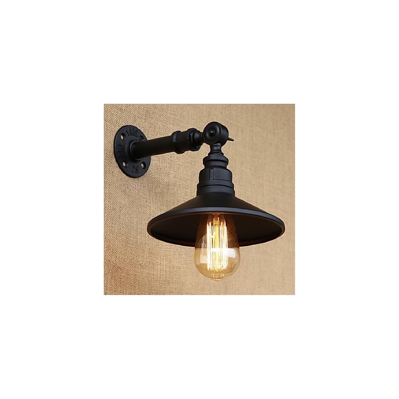 Industrial Style Nordic Water Pipe Wall Lamp Wall Light Black