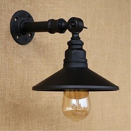 Industrial Style Nordic Water Pipe Wall Lamp Wall Light Black