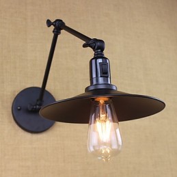 Rustic Lodge Painting Feature for Mini Style Swing Arm Downlight Wall Sconces