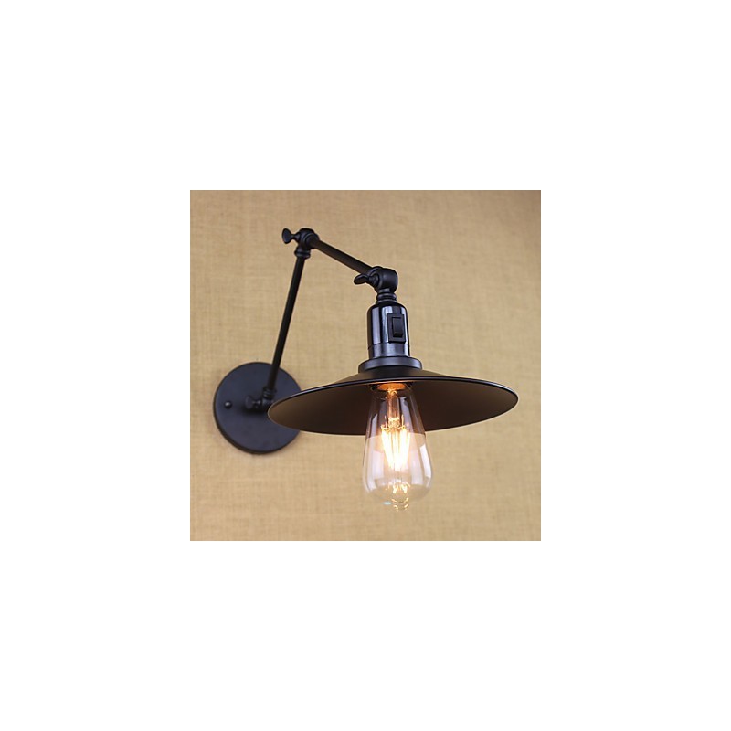 Rustic Lodge Painting Feature for Mini Style Swing Arm Downlight Wall Sconces