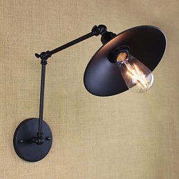 Rustic Lodge Painting Feature for Mini Style Swing Arm Downlight Wall Sconces