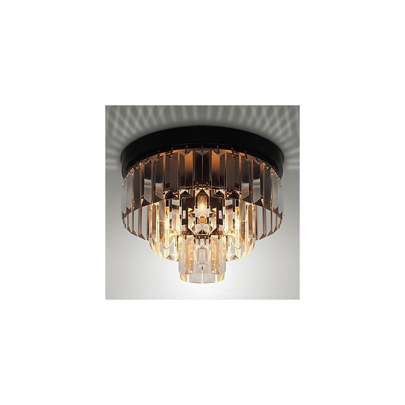 Modern Contemporary Crystal Metal Flush Mount