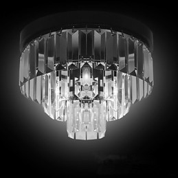 Modern Contemporary Crystal Metal Flush Mount