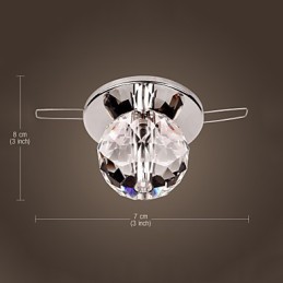 Modern Contemporary Crystal Mini Style Chrome Metal Flush Mount