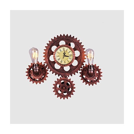 Vintage Industrial Wall Lights Wood Gear Shape Creative turnable Lights Restaurant Cafe Bar Decoration lighting