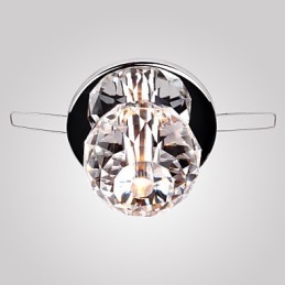 Modern Contemporary Crystal Mini Style Chrome Metal Flush Mount