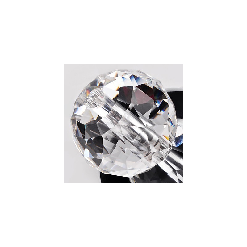 Modern Contemporary Crystal Mini Style Chrome Metal Flush Mount