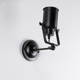 Vintage Black Metal Loft Wall Sconce Living Room Dining Room Hallway Cafe Bars Bar Wall Lamp
