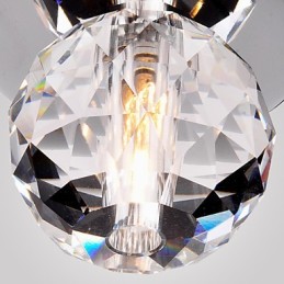 Modern Contemporary Crystal Mini Style Chrome Metal Flush Mount