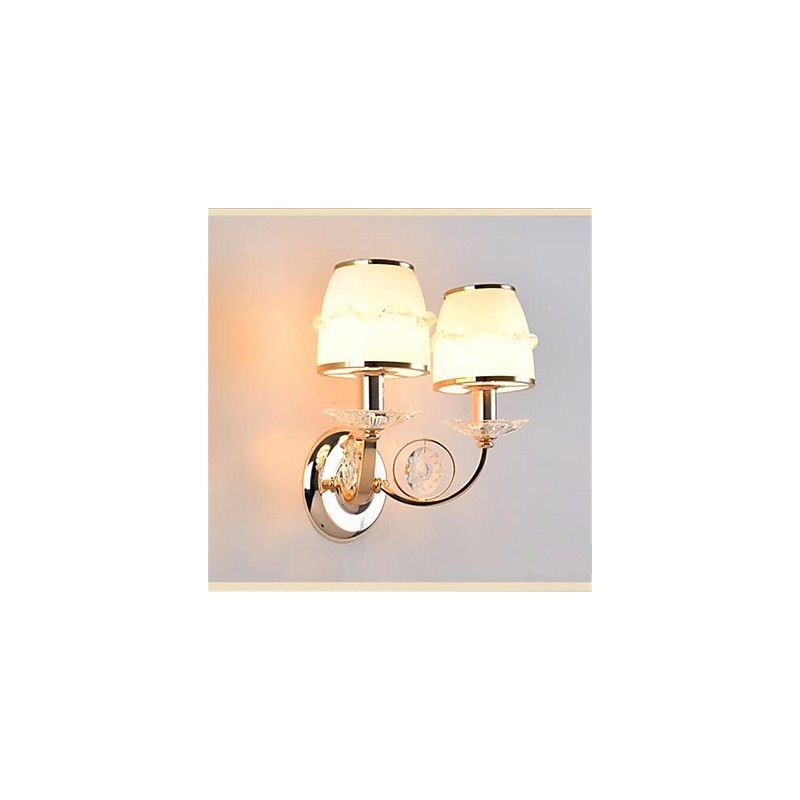Modern Contemporary Electroplated Feature for Crystal Swing Arm Eye Protection Ambient Light Wall LightsWall
