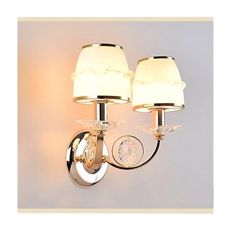 Modern Contemporary Electroplated Feature for Crystal Swing Arm Eye Protection Ambient Light Wall LightsWall