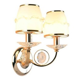 Modern Contemporary Electroplated Feature for Crystal Swing Arm Eye Protection Ambient Light Wall LightsWall