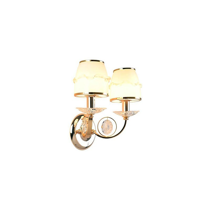 Modern Contemporary Electroplated Feature for Crystal Swing Arm Eye Protection Ambient Light Wall LightsWall