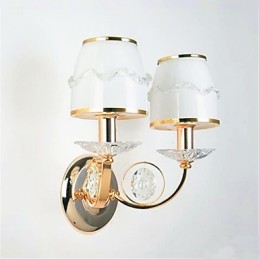 Modern Contemporary Electroplated Feature for Crystal Swing Arm Eye Protection Ambient Light Wall LightsWall