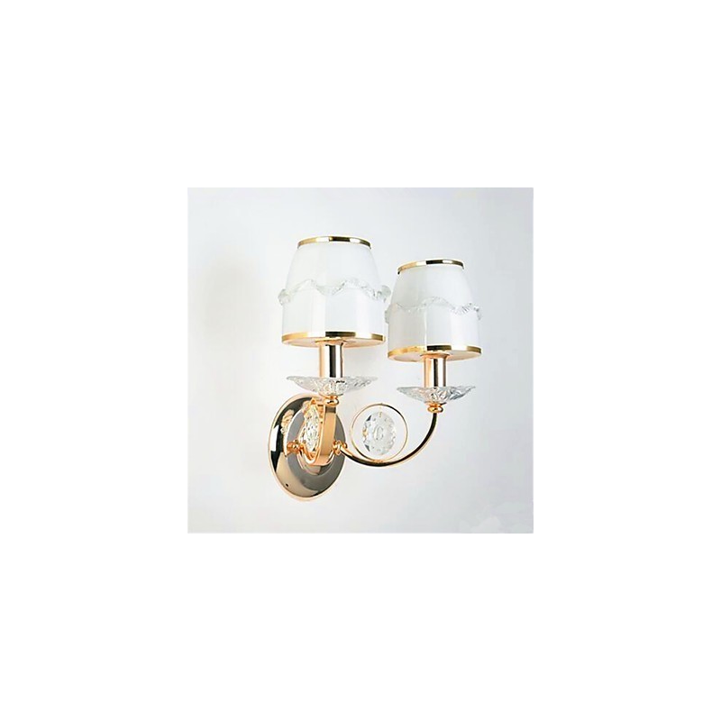 Modern Contemporary Electroplated Feature for Crystal Swing Arm Eye Protection Ambient Light Wall LightsWall