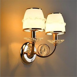 Modern Contemporary Electroplated Feature for Crystal Swing Arm Eye Protection Ambient Light Wall LightsWall