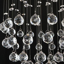 Traditional Classic Crystal Chrome Metal Flush Mount